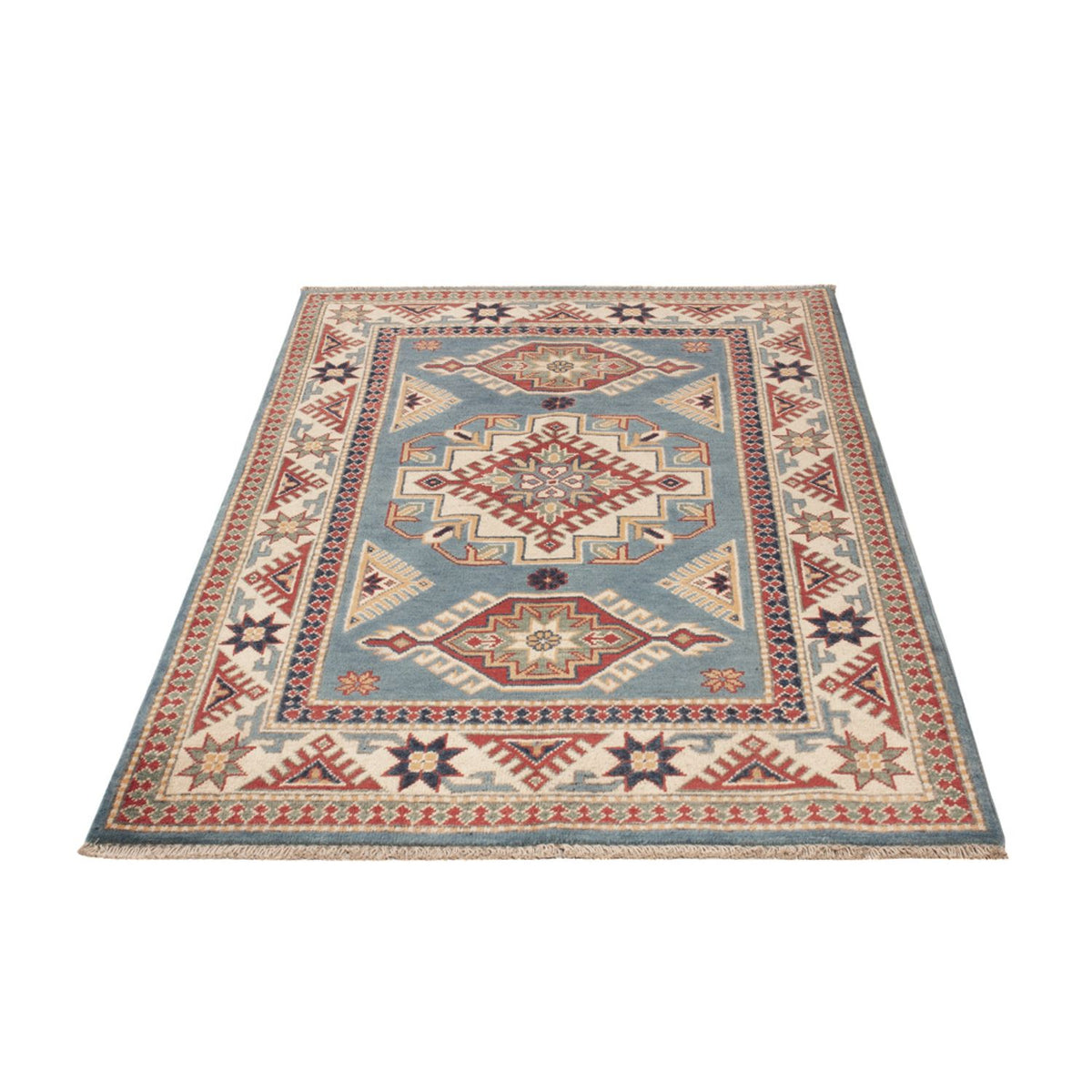 Alfombra Ziegler - Kazak - 149 x 97 cm - azul claro