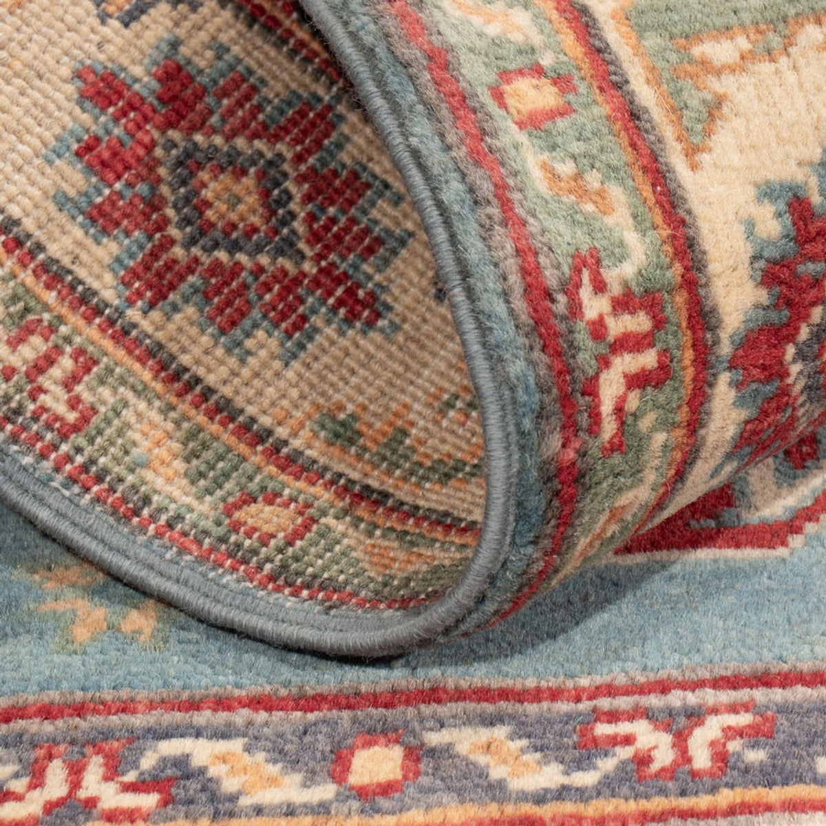 Alfombra Ziegler - Kazak - 123 x 83 cm - azul claro