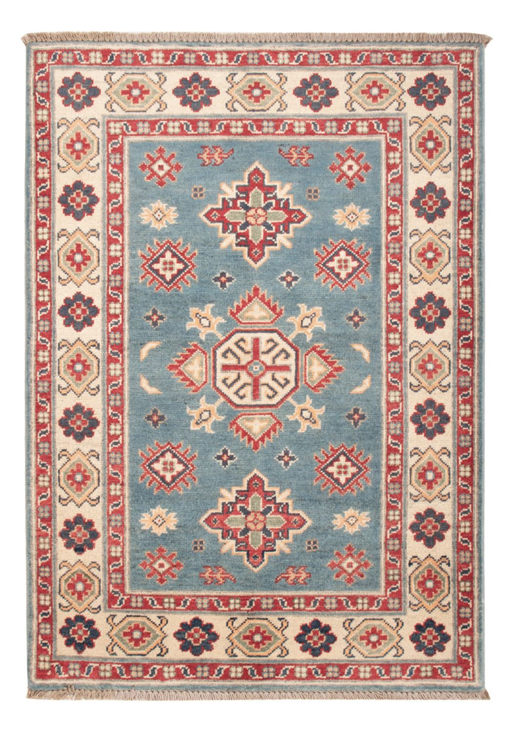 Alfombra Ziegler - Kazak - 121 x 84 cm - azul claro