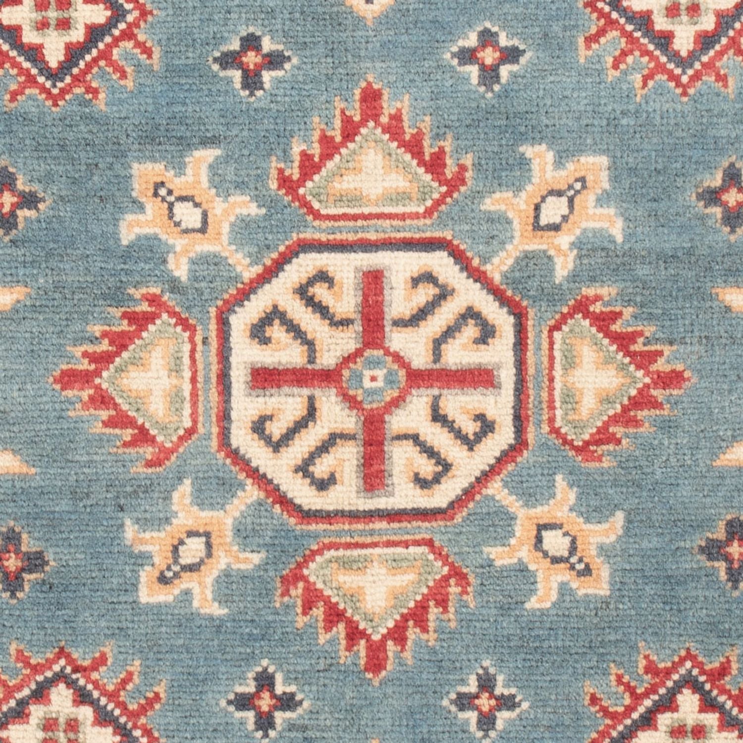 Alfombra Ziegler - Kazak - 121 x 84 cm - azul claro