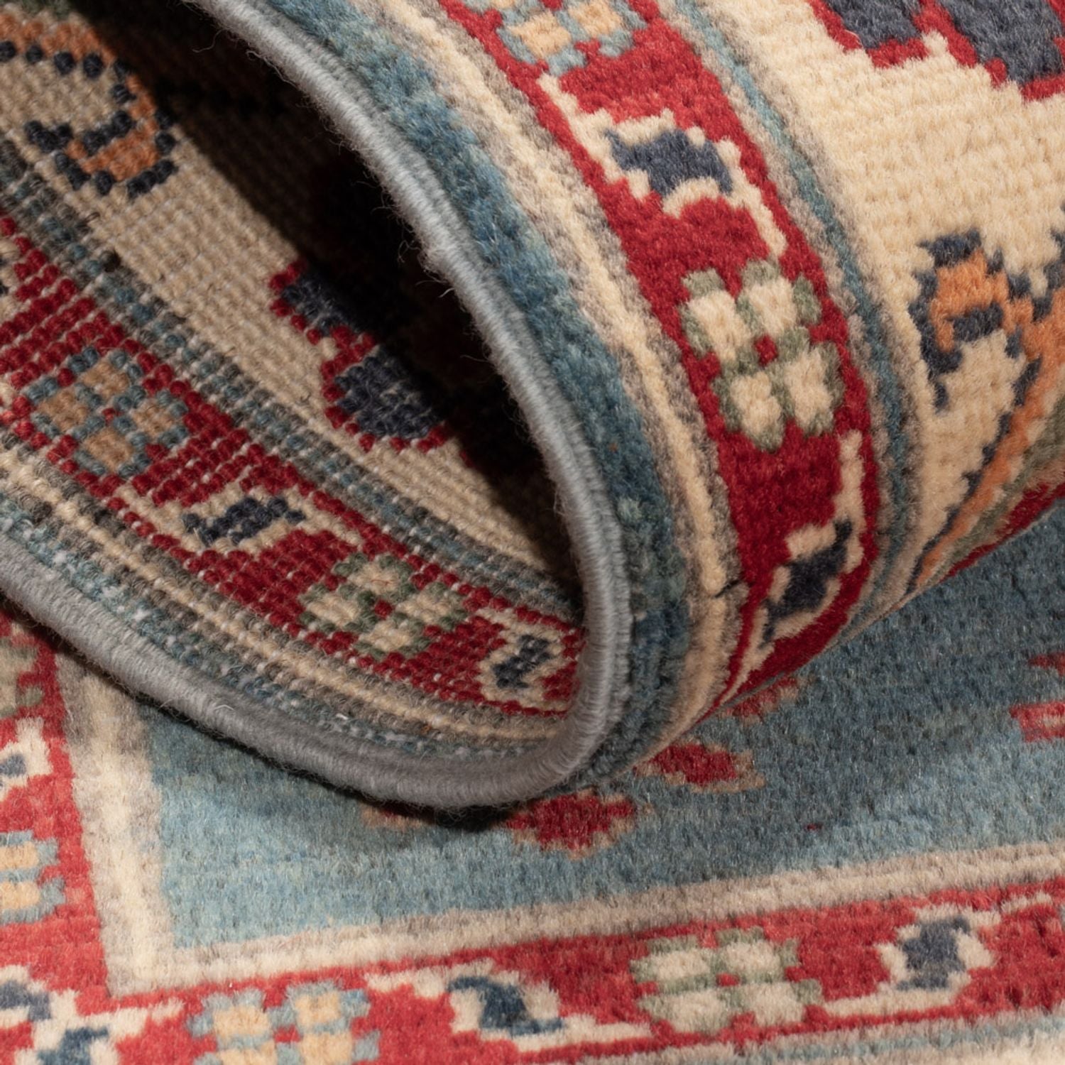 Alfombra Ziegler - Kazak - 121 x 84 cm - azul claro