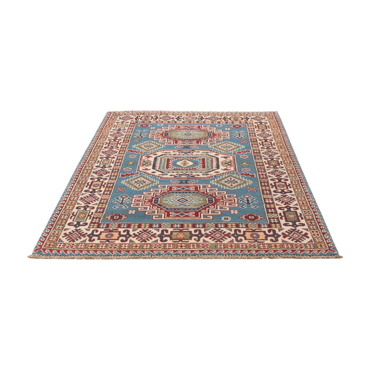 Alfombra Ziegler - Kazak - 186 x 120 cm - azul claro