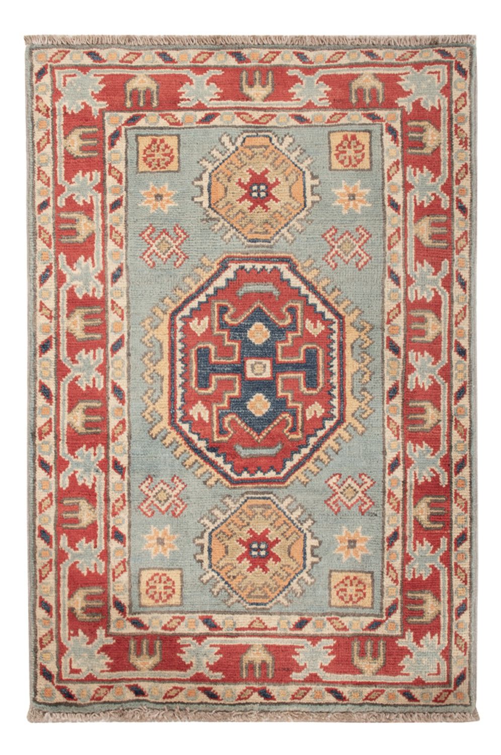 Alfombra Ziegler - Kazak - 87 x 58 cm - azul claro