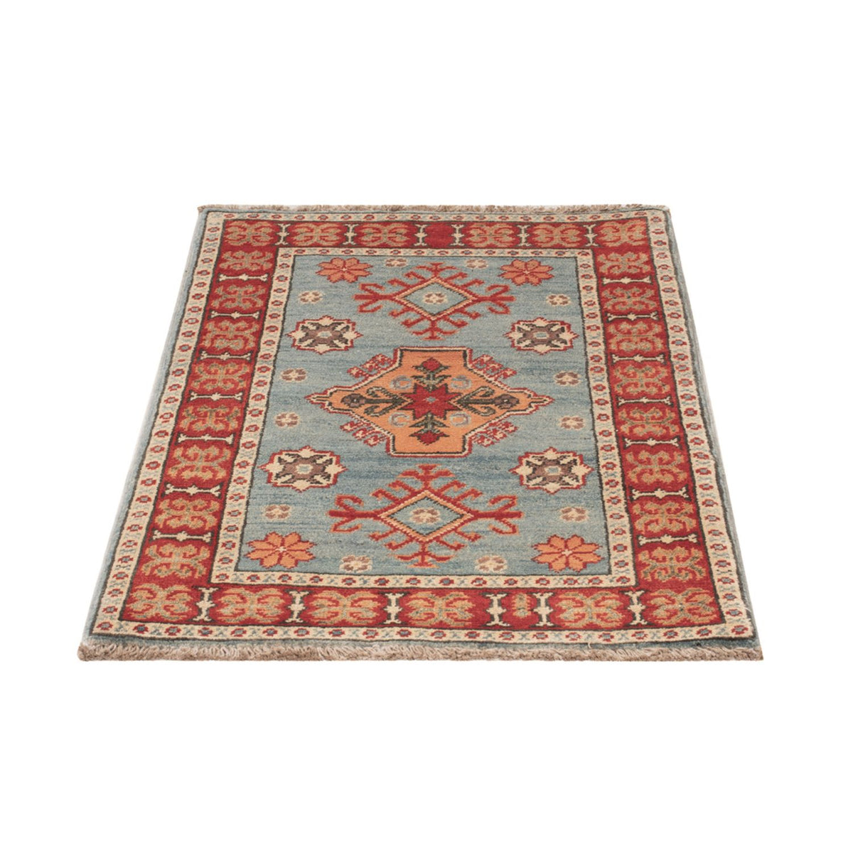 Alfombra Ziegler - Kazak - 88 x 59 cm - azul claro