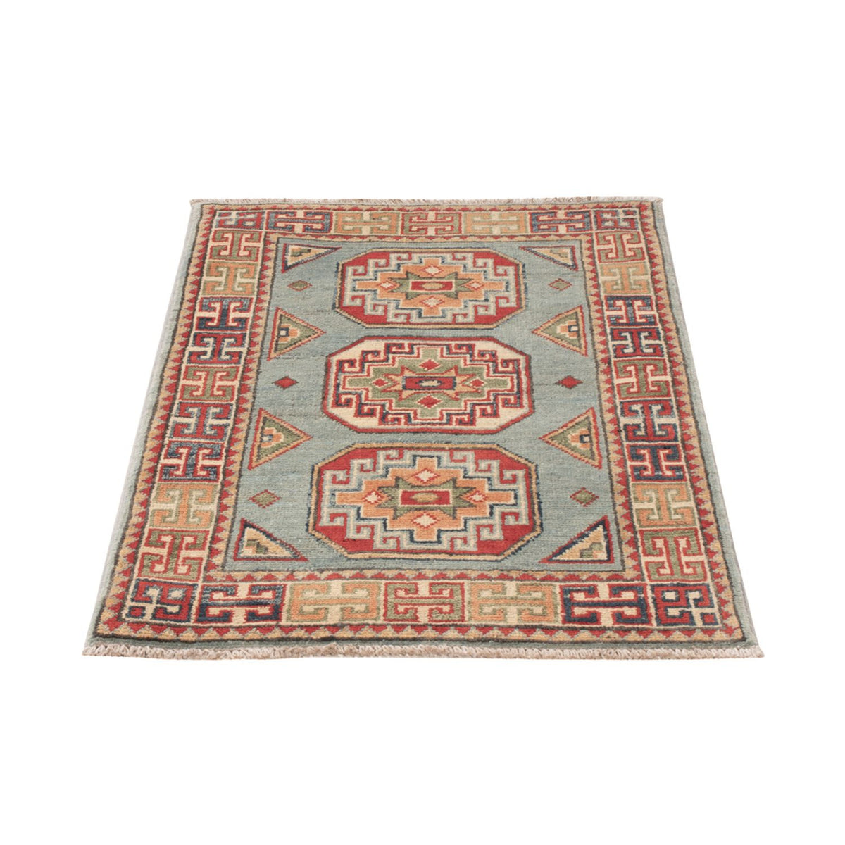 Alfombra Ziegler - Kazak - 91 x 62 cm - azul claro