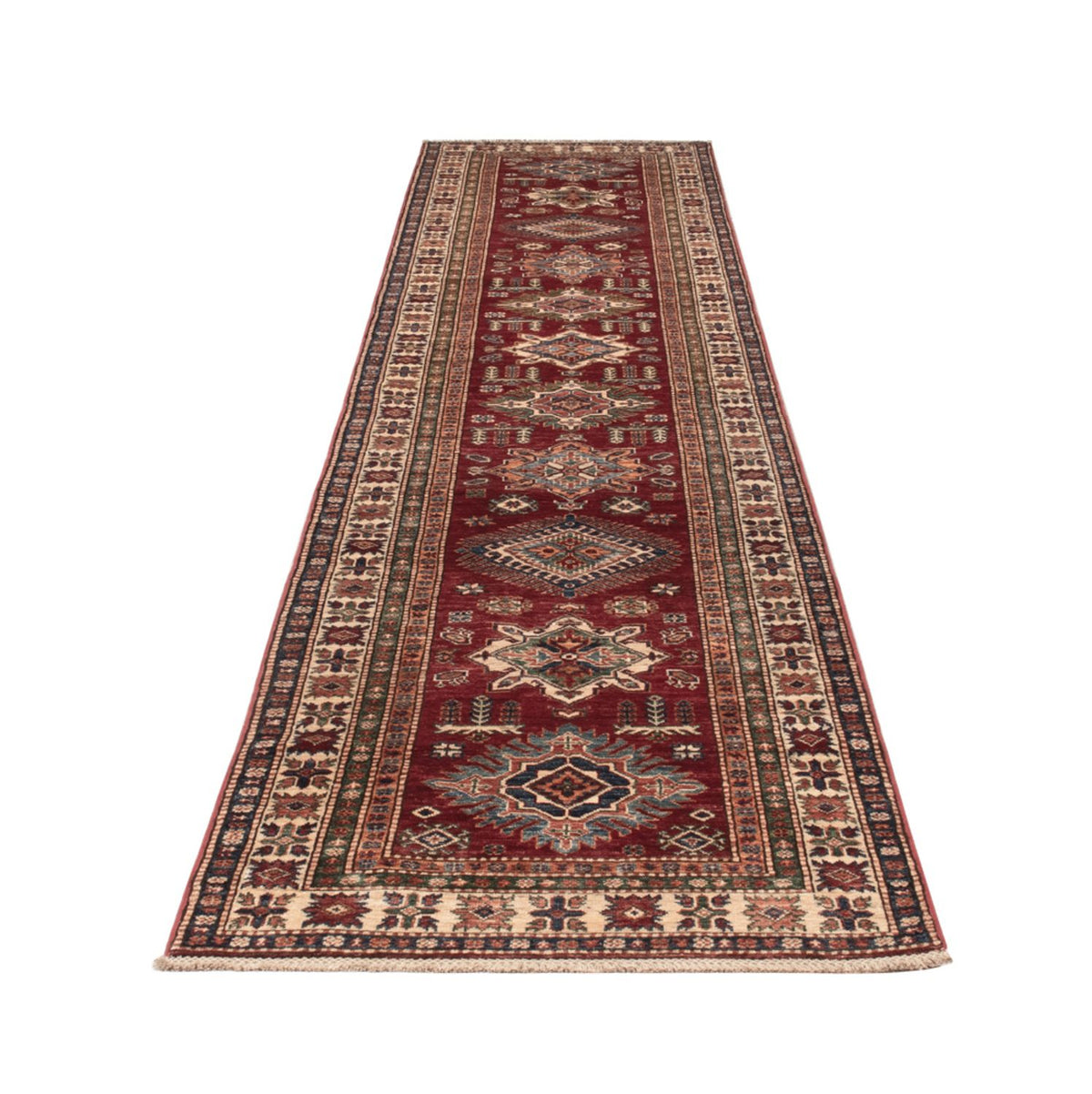 Alfombra de pasillo Alfombra Ziegler - Kazak - 396 x 84 cm - rojo