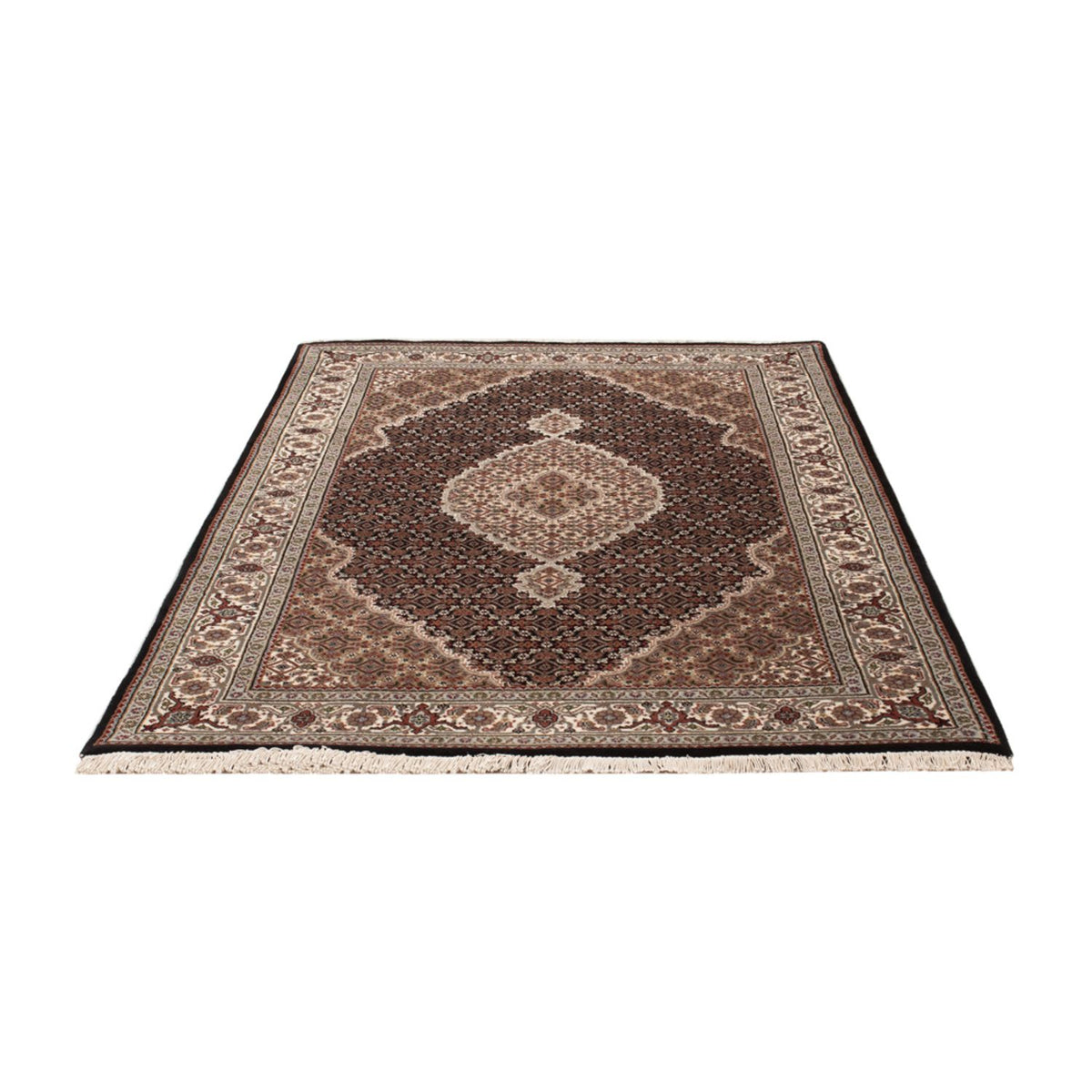 Alfombra oriental - Tabriz - 188 x 123 cm - beige oscuro