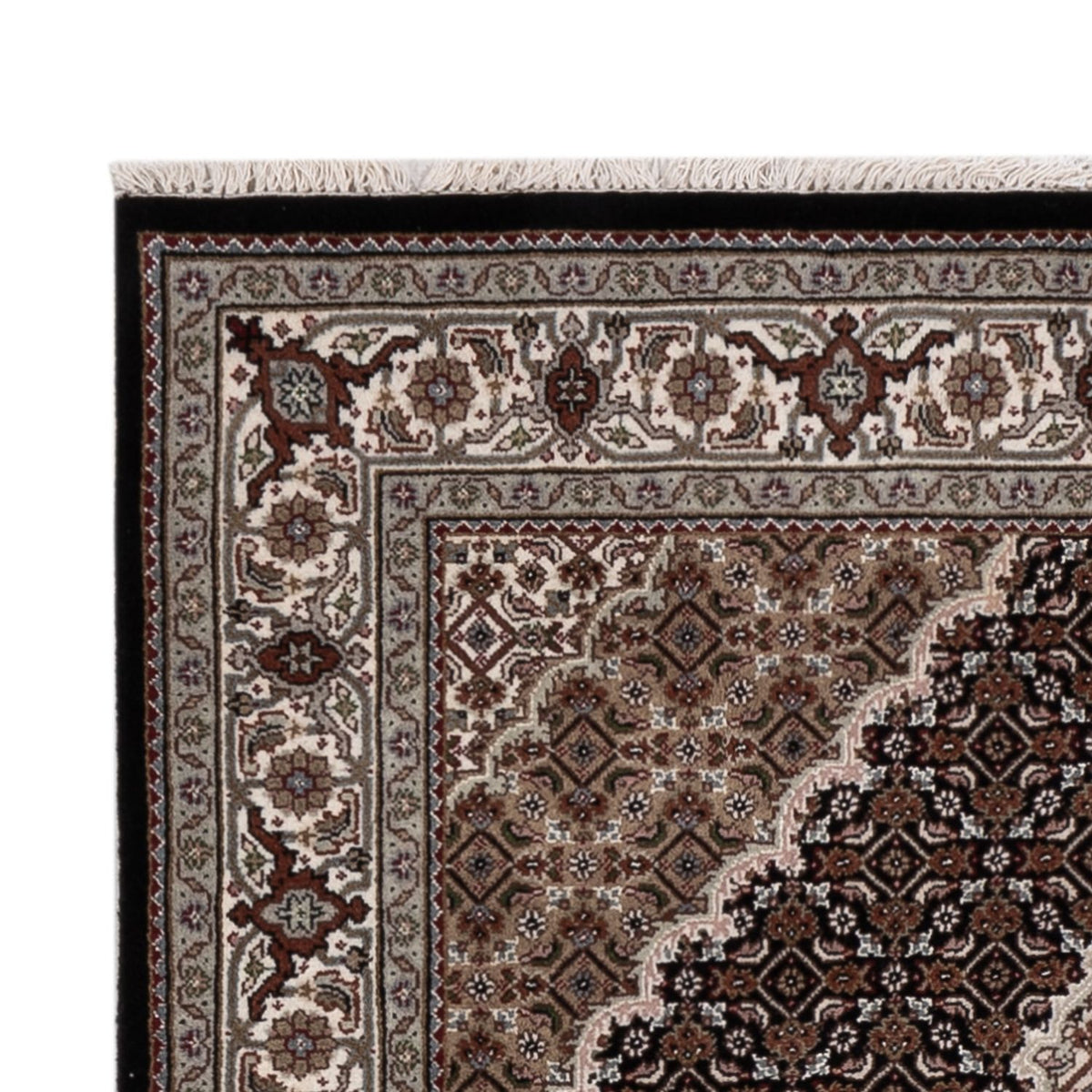 Alfombra oriental - Tabriz - 184 x 124 cm - beige oscuro