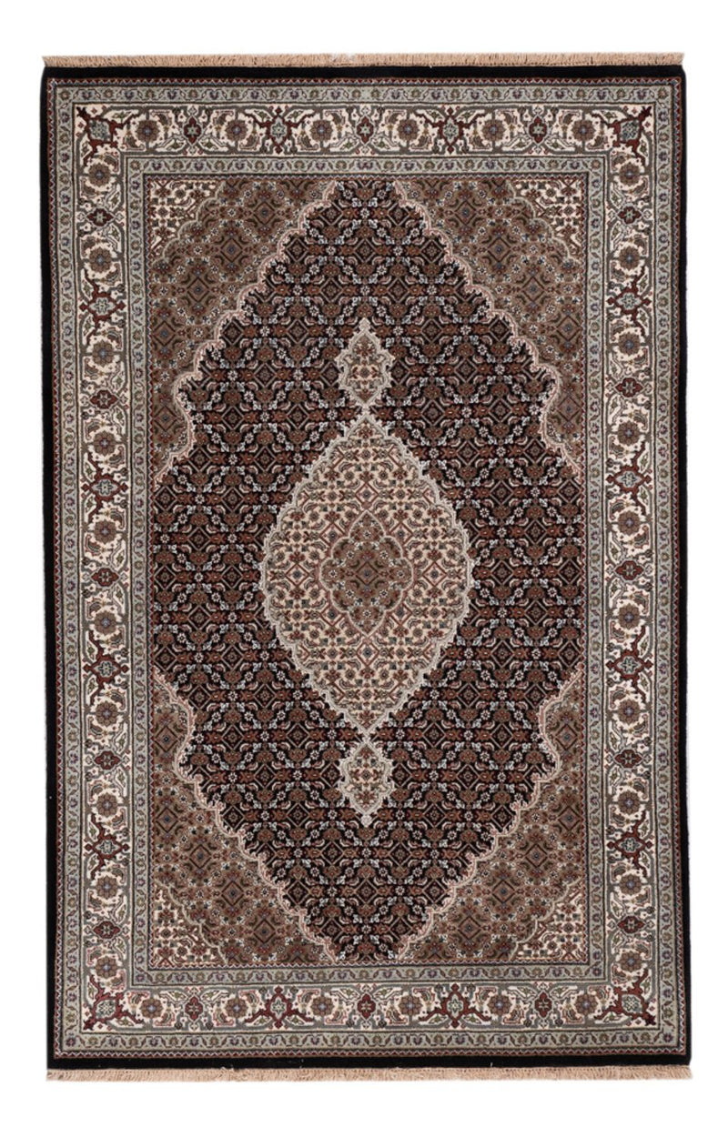Alfombra oriental - Tabriz - 188 x 123 cm - beige oscuro