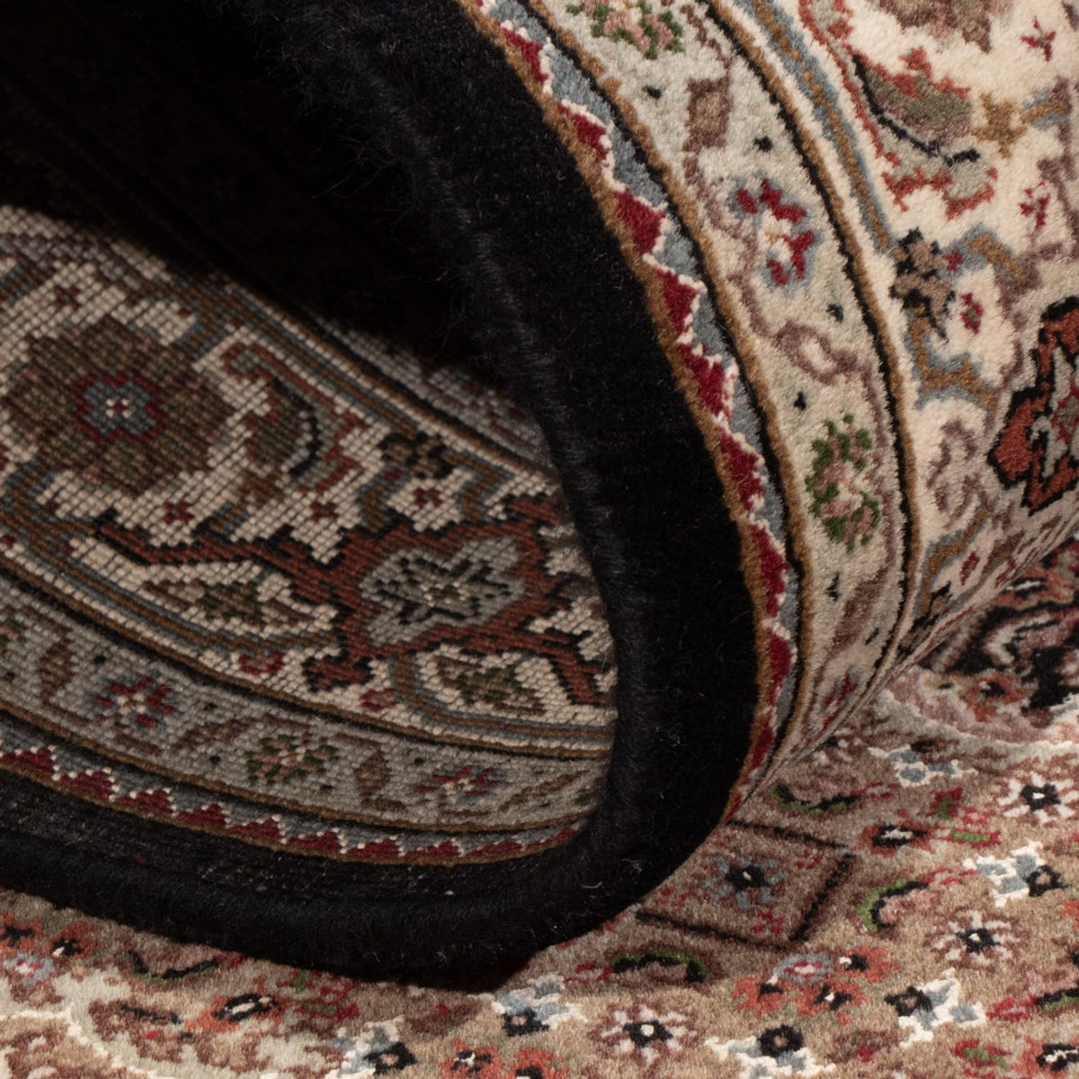 Alfombra oriental - Tabriz - 188 x 123 cm - beige oscuro