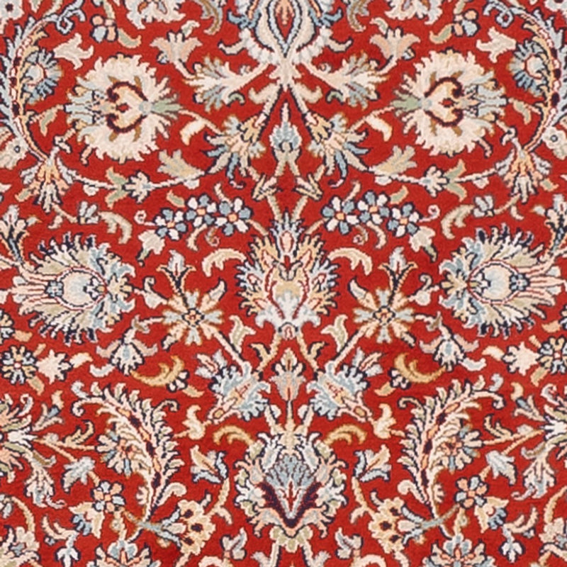 Alfombra de pasillo Alfombra de seda - Seda de Cachemira - 363 x 79 cm - rojo