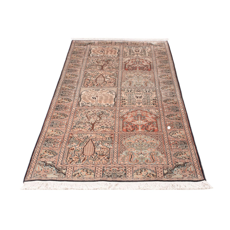 Alfombra de pasillo Alfombra de seda - Seda de Cachemira - 236 x 80 cm - beige oscuro