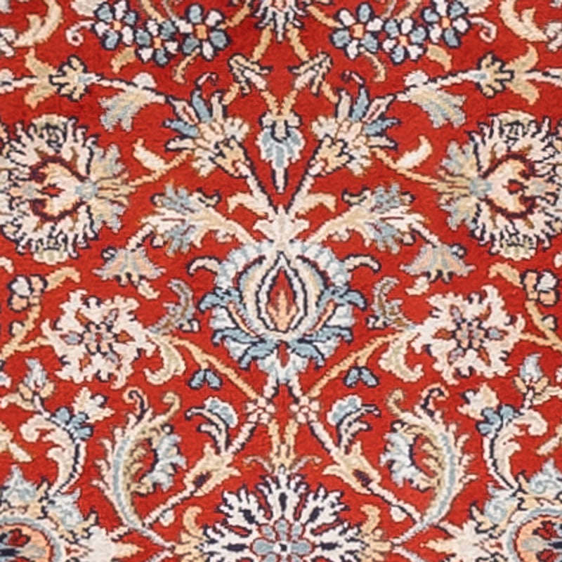 Alfombra de pasillo Alfombra de seda - Seda de Cachemira - 241 x 76 cm - rojo