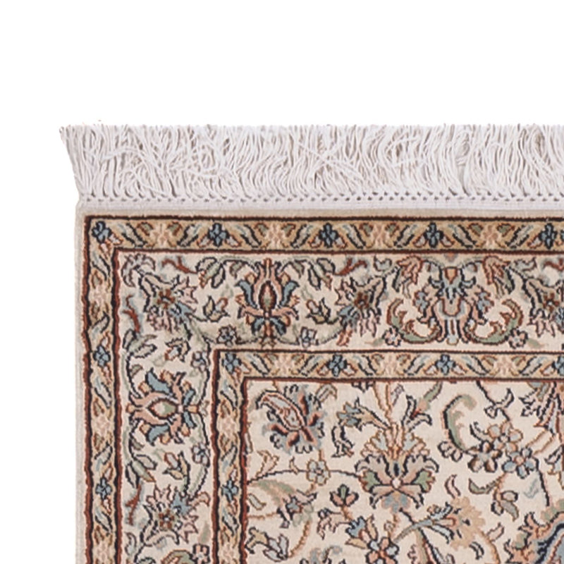 Alfombra de pasillo Alfombra de seda - Seda de Cachemira - 307 x 77 cm - beige