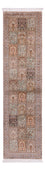 Alfombra de pasillo Alfombra de seda - Seda de Cachemira - 304 x 79 cm - beige oscuro