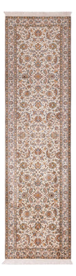 Alfombra de pasillo Alfombra de seda - Seda de Cachemira - 308 x 80 cm - beige