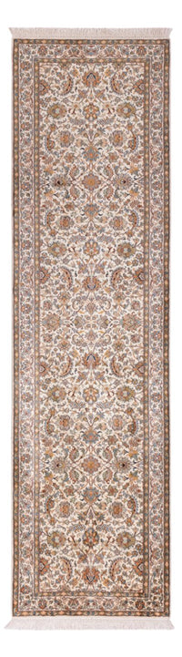 Alfombra de pasillo Alfombra de seda - Seda de Cachemira - 308 x 80 cm - beige