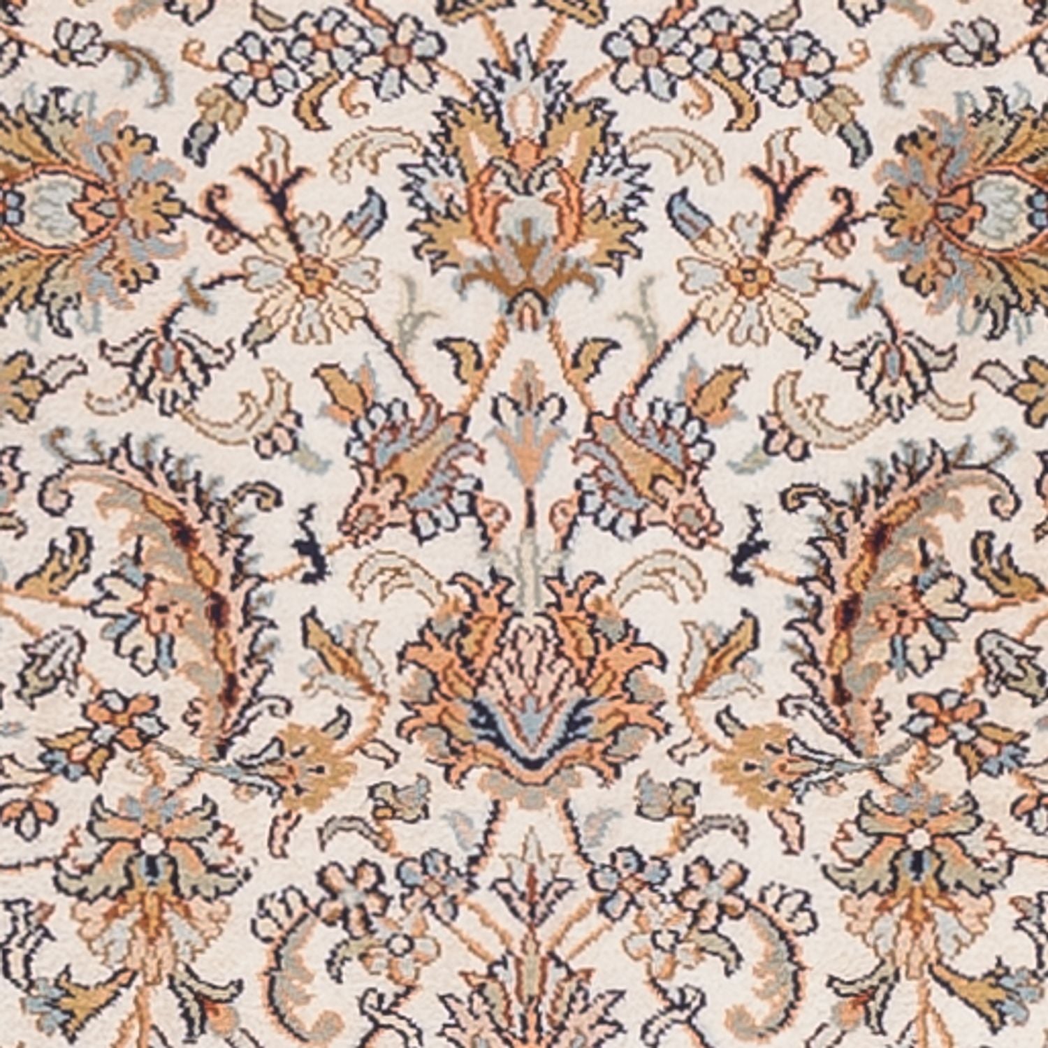 Alfombra de pasillo Alfombra de seda - Seda de Cachemira - 308 x 80 cm - beige