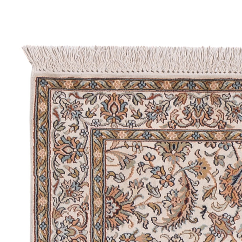 Alfombra de pasillo Alfombra de seda - Seda de Cachemira - 308 x 80 cm - beige