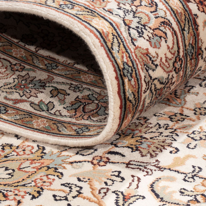 Alfombra de pasillo Alfombra de seda - Seda de Cachemira - 308 x 80 cm - beige