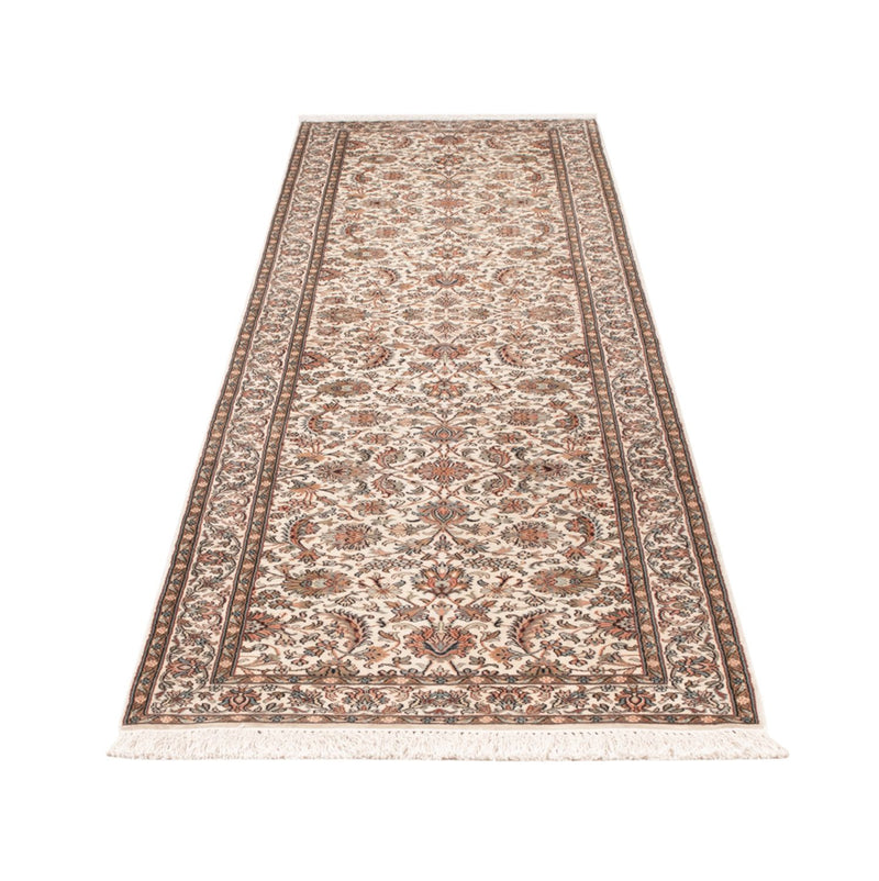 Alfombra de pasillo Alfombra de seda - Seda de Cachemira - 308 x 80 cm - beige