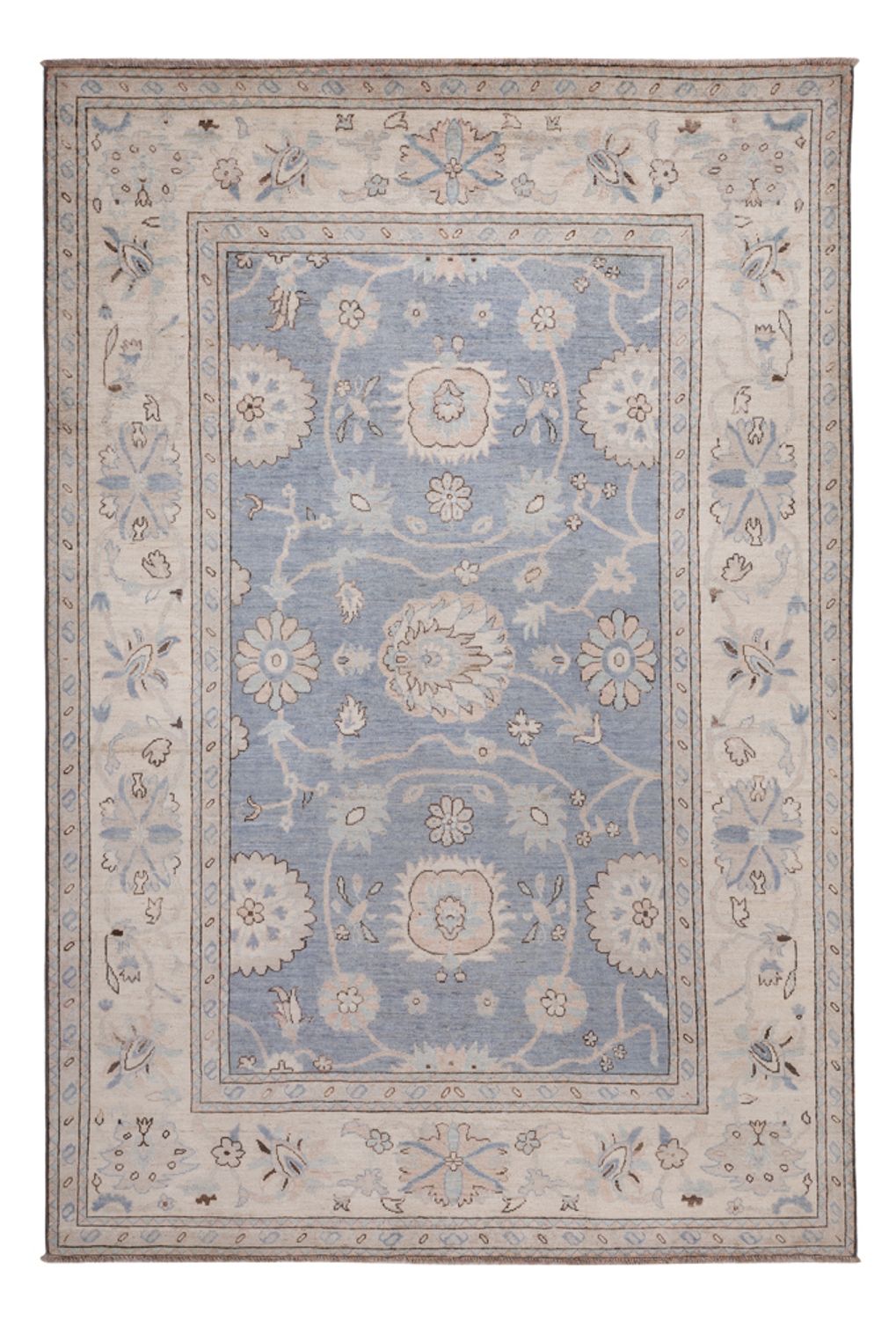 Alfombra Ziegler - Usak - 301 x 206 cm - azul claro