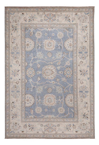 Alfombra Ziegler - Usak - 301 x 206 cm - azul claro