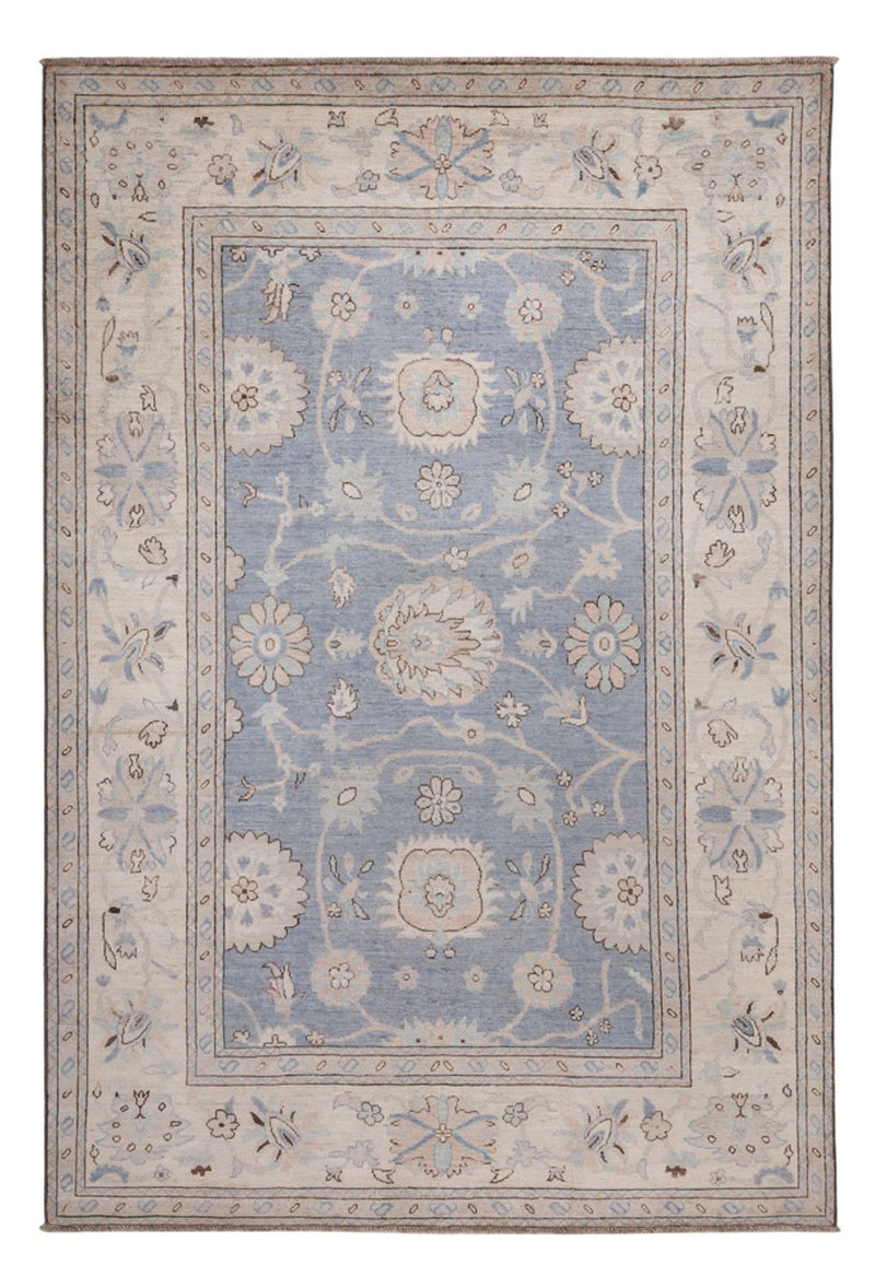 Alfombra Ziegler - Usak - 301 x 206 cm - azul claro