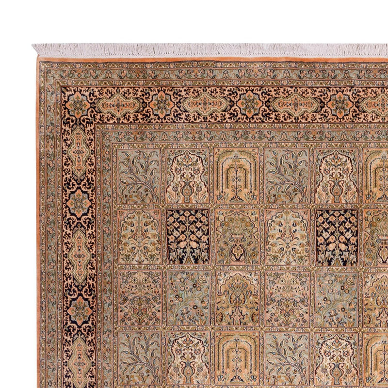 Alfombra de seda - Seda de Cachemira - 378 x 273 cm - beige oscuro