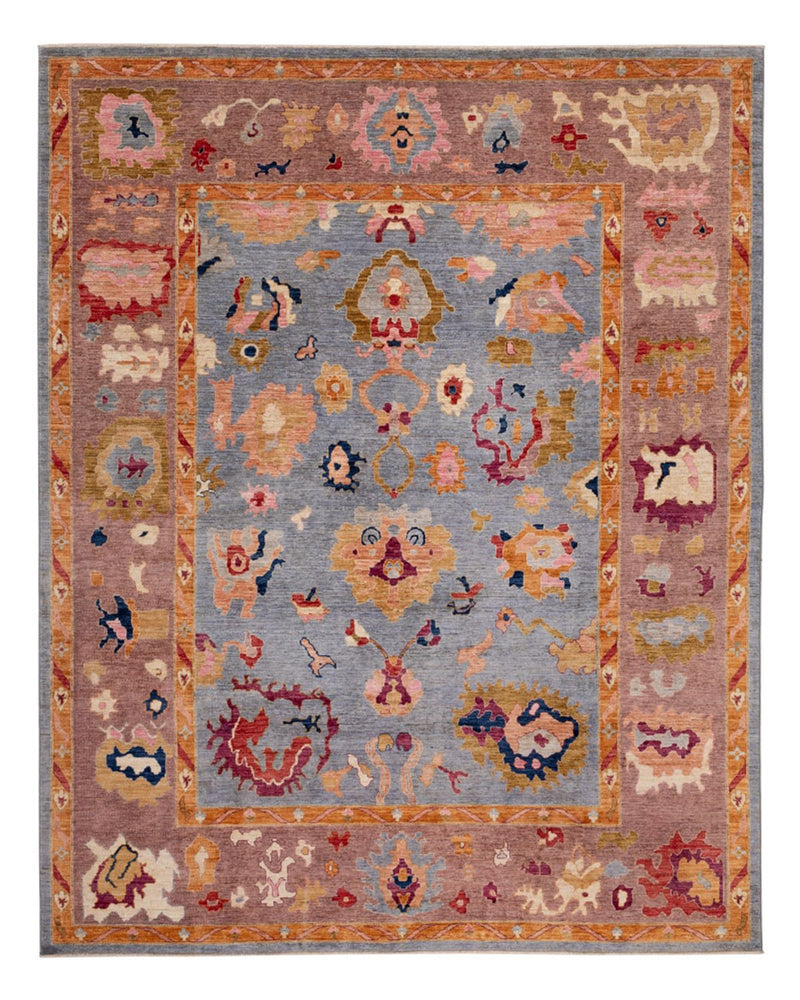 Alfombra Ziegler - Usak - 357 x 290 cm - azul claro