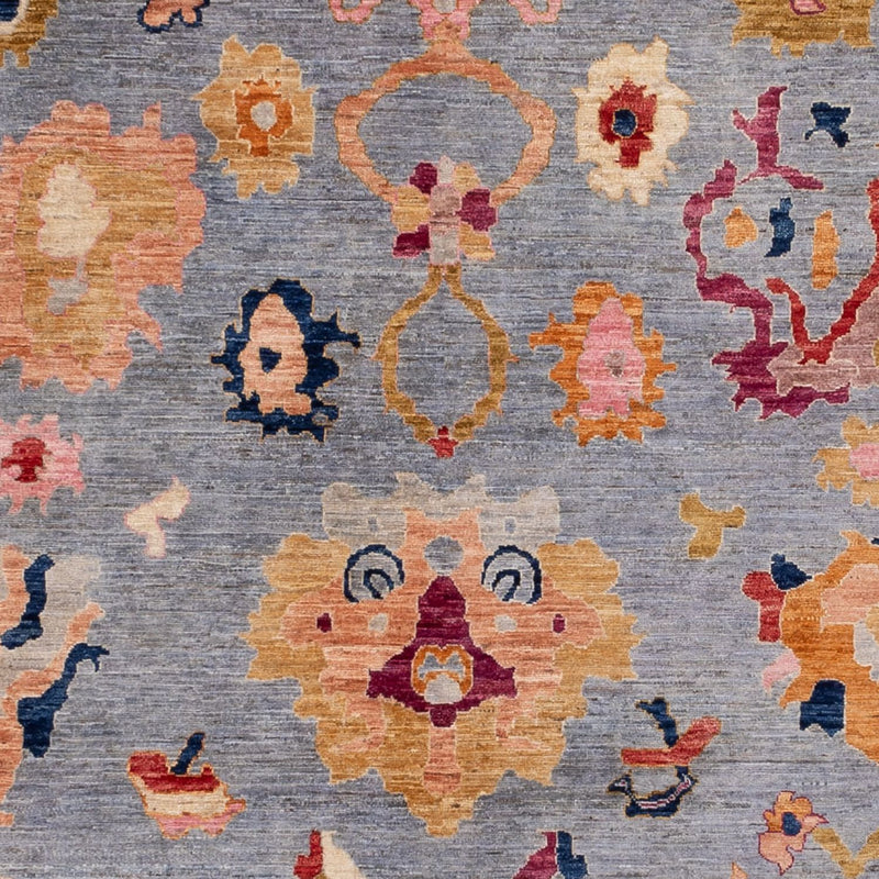 Alfombra Ziegler - Usak - 357 x 290 cm - azul claro