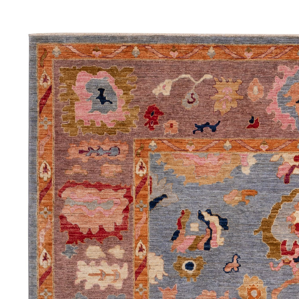 Alfombra Ziegler - Usak - 357 x 290 cm - azul claro