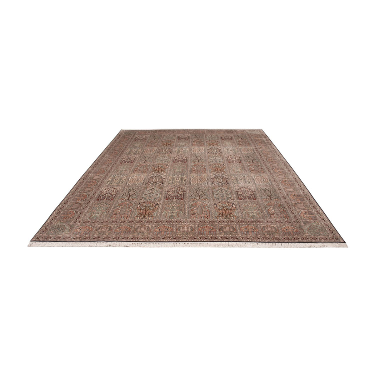 Alfombra de seda - Seda de Cachemira - 362 x 274 cm - beige oscuro