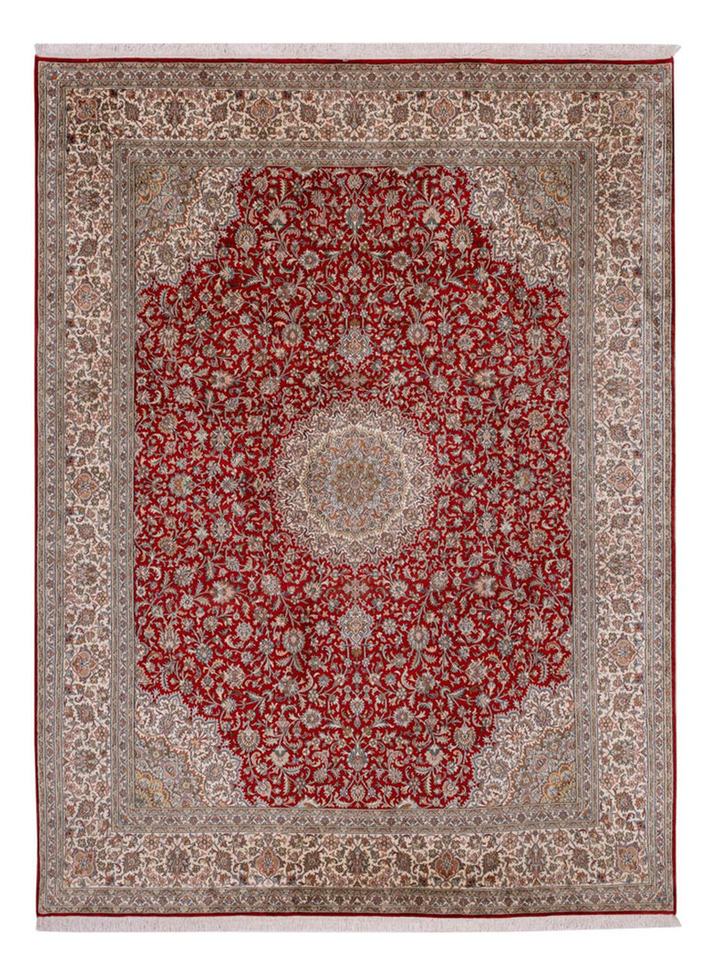Alfombra de seda - Seda de Cachemira - 327 x 244 cm - rojo