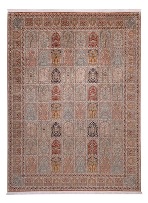 Alfombra de seda - Seda de Cachemira - 372 x 277 cm - beige oscuro