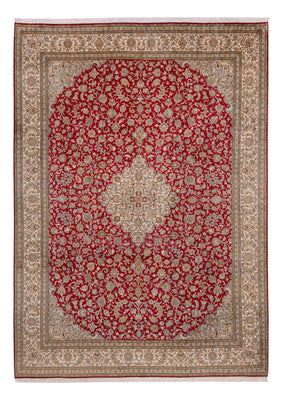 Alfombra de seda - Seda de Cachemira - 339 x 244 cm - rojo