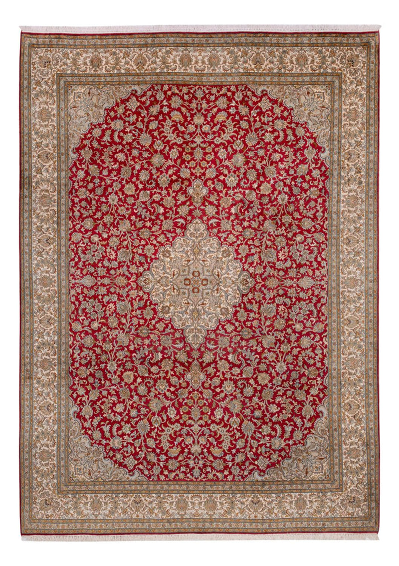 Alfombra de seda - Seda de Cachemira - 339 x 244 cm - rojo