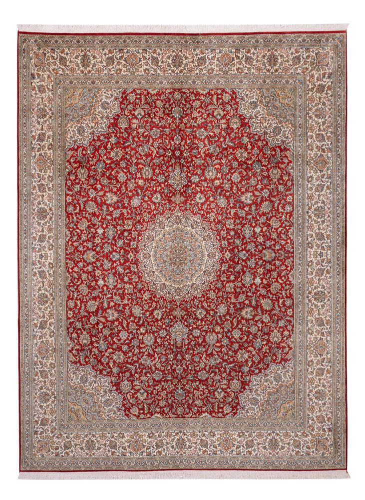 Seidenteppich - Kaschmir Seide - 321 x 245 cm - rot