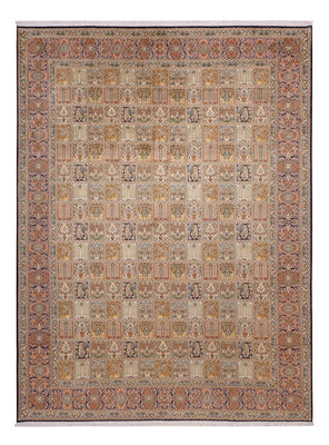 Alfombra de seda - Seda de Cachemira - 330 x 246 cm - beige oscuro