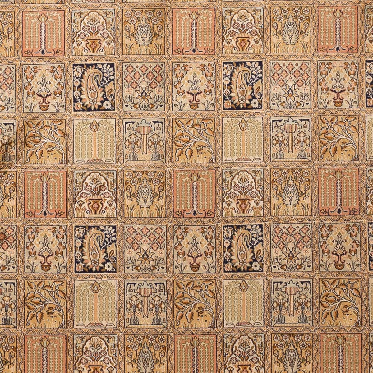 Alfombra de seda - Seda de Cachemira - 339 x 246 cm - beige oscuro