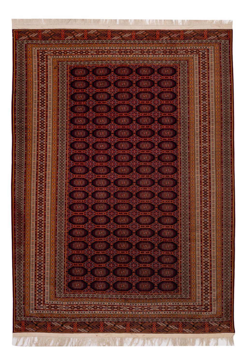 Alfombra afgana - 321 x 243 cm - rojo oscuro