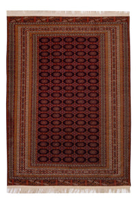 Alfombra afgana - 321 x 243 cm - rojo oscuro