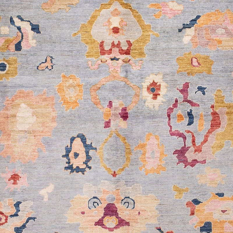 Alfombra Ziegler - Usak - 391 x 298 cm - azul claro