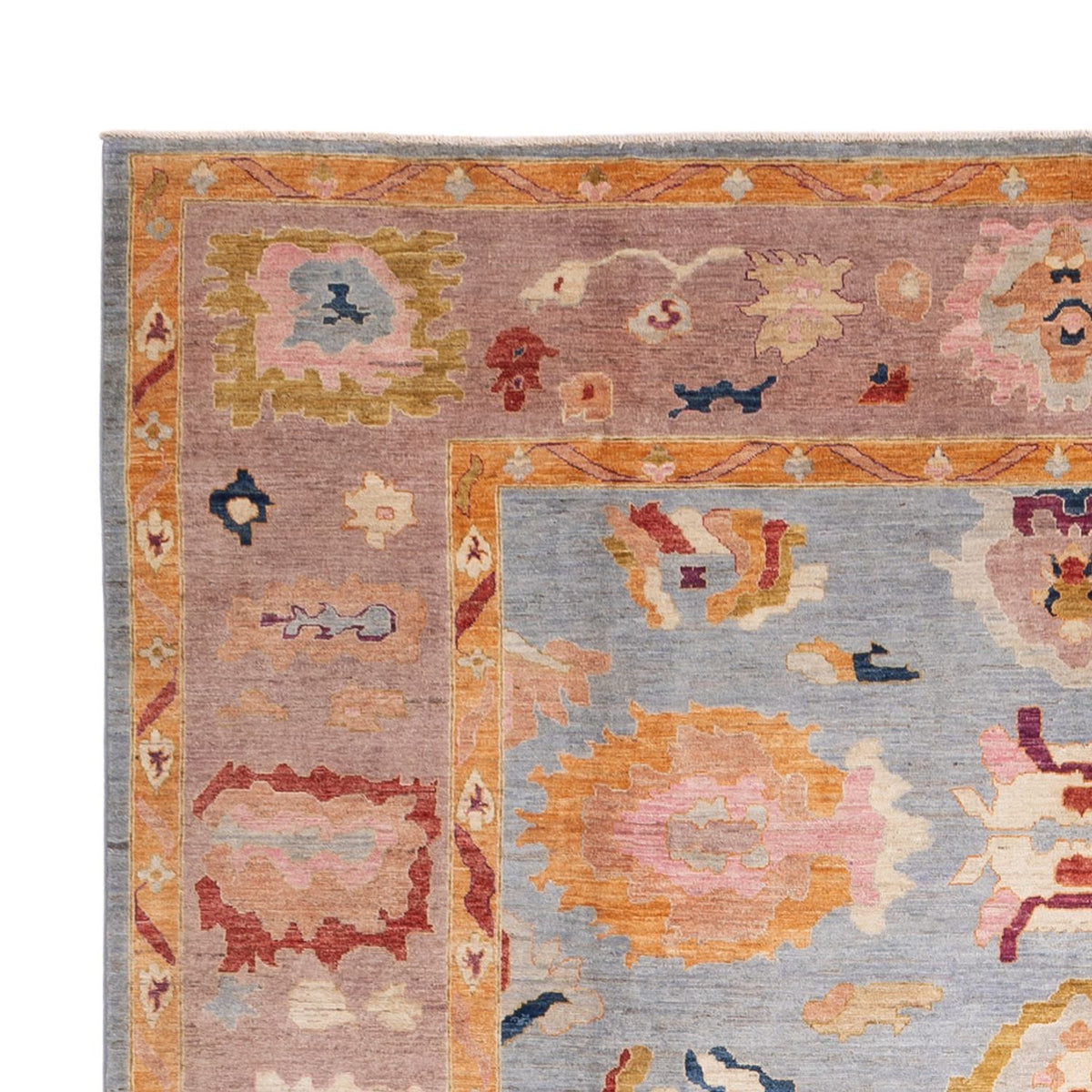 Alfombra Ziegler - Usak - 391 x 298 cm - azul claro