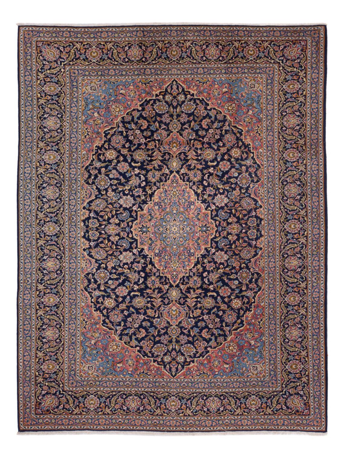Alfombra persa - Keshan - 355 x 264 cm - beige oscuro