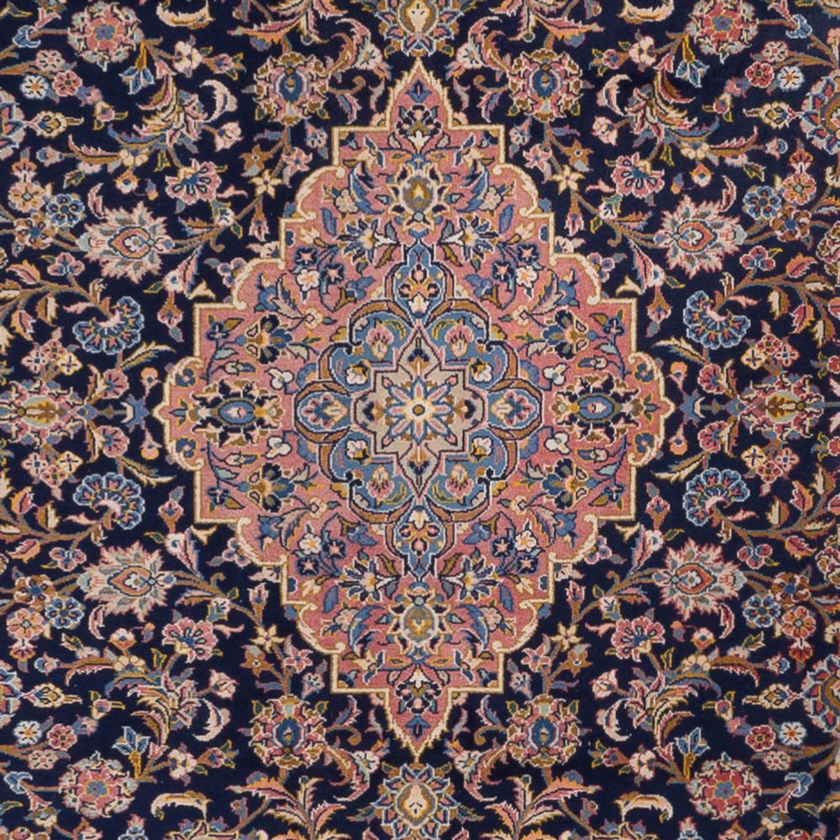 Alfombra persa - Keshan - 355 x 264 cm - beige oscuro