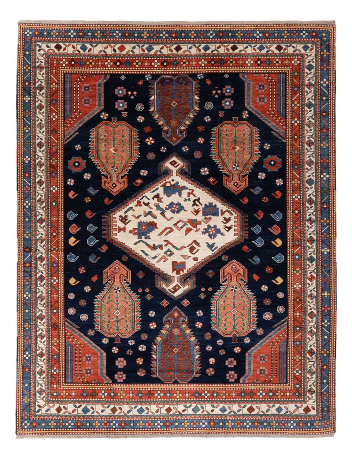 Alfombra Ziegler - Kazak - 328 x 247 cm - azul oscuro