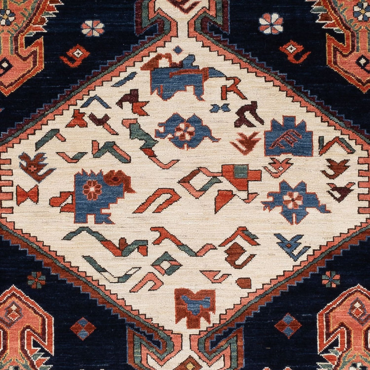 Alfombra Ziegler - Kazak - 328 x 247 cm - azul oscuro