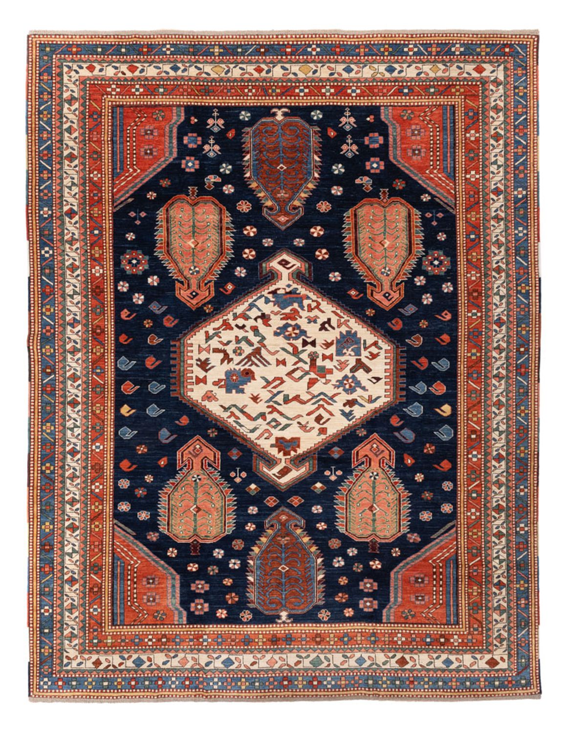 Alfombra Ziegler - Kazak - 367 x 270 cm - azul oscuro