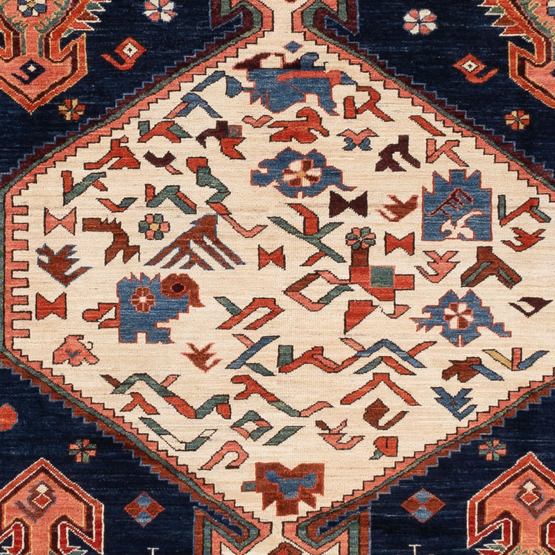 Alfombra Ziegler - Kazak - 367 x 270 cm - azul oscuro